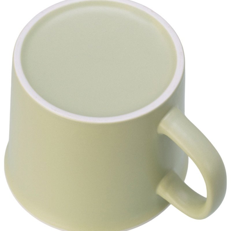 Матовая кружка Nancy 360 мл цветная снаружи, белая внутри, оливковый