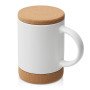 Кружка 450 мл с пробковым дном с крышкой "Корк & Бон", белый