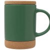 Кружка 450 мл с пробковым дном с крышкой "Корк & Бон", глубокий зеленый