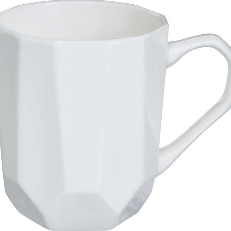 Кружка с гранями Amery, 310мл, белый глянцевый