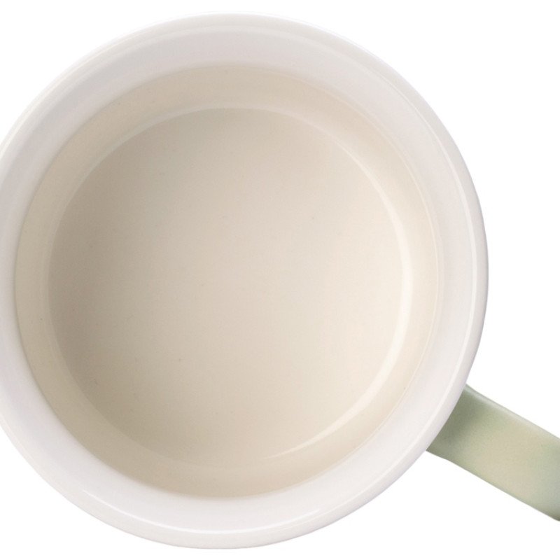 Матовая кружка Nancy 360 мл цветная снаружи, белая внутри, оливковый