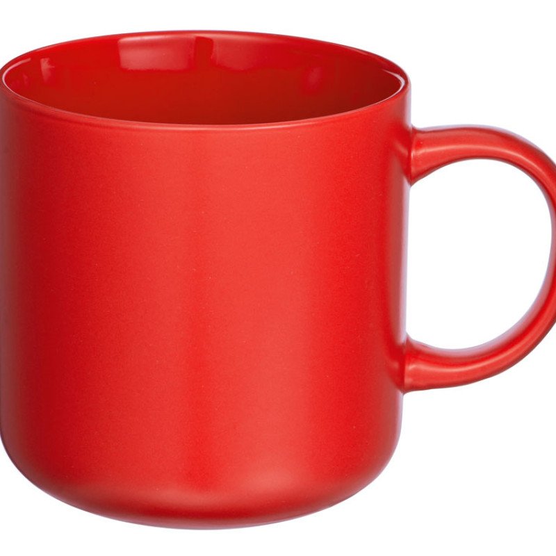 Кружка матовая Rita, 410мл, красный