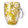 Кружка с двойными стенками с блестками, 360 мл, золотистый