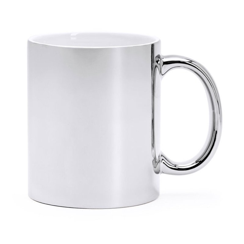 Кружка керамическая ZALA 350 мл, серебристый