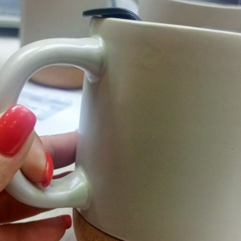 Кружка Denpasar с пробковым дном и крышкой, цветная с двух сторон, бежевый (Р)