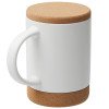 Кружка 450 мл с пробковым дном с крышкой "Корк & Бон", белый