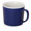 Матовая кружка Nancy 360 мл цветная снаружи, белая внутри, синий