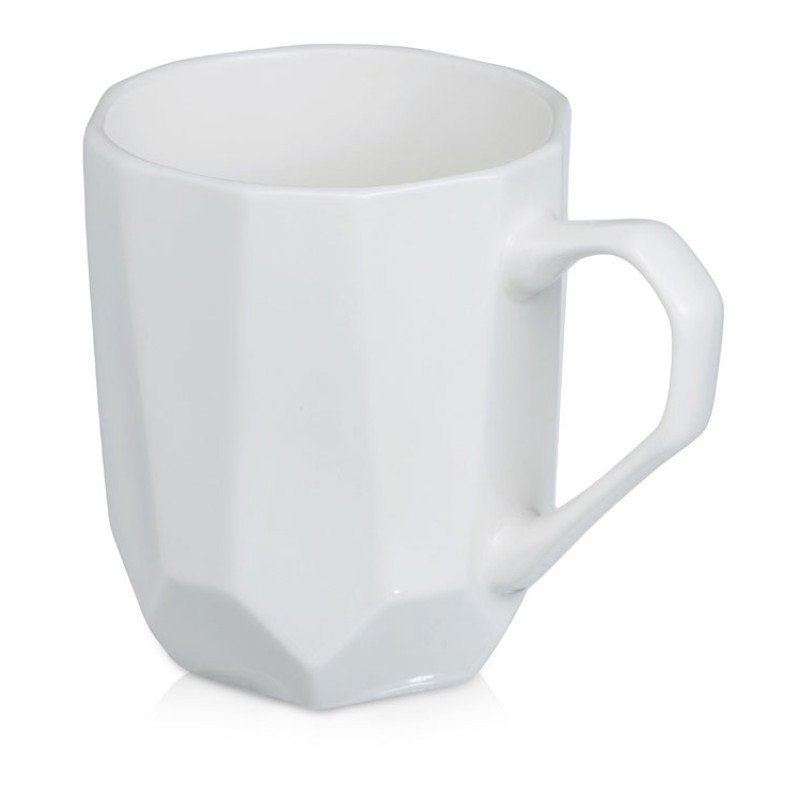 Кружка с гранями Amery, 310мл, белый глянцевый