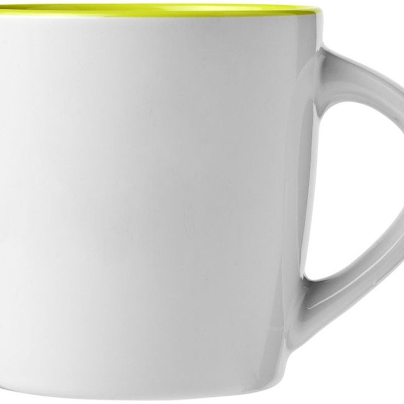 Керамическая чашка Aztec, белый/зеленый лайм