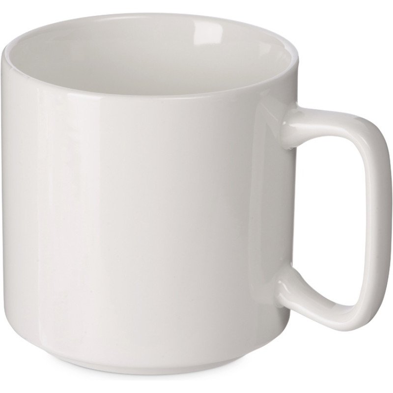Кружка "Kos", 370 мл, белый, с квадратной ручкой