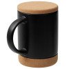 Кружка 450 мл с пробковым дном с крышкой "Корк & Бон", черный