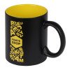 Кружка с покрытием для гравировки «Subcolor BLK», черный/желтый
