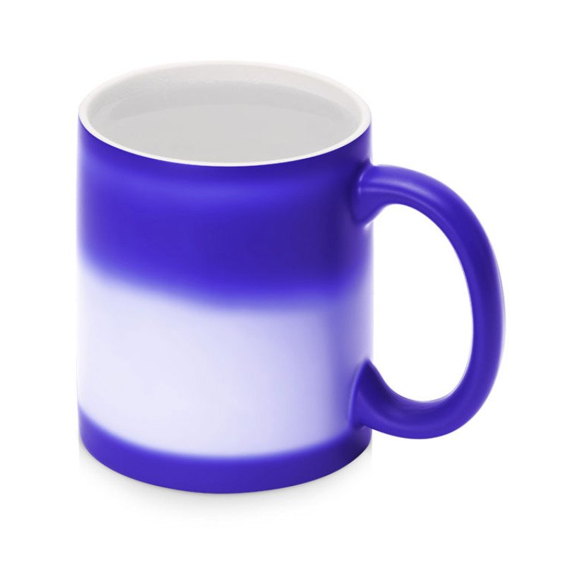 Кружка-хамелеон Magic матовая, синий/белый (P)