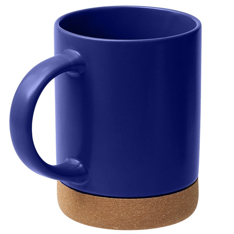 Кружка 450 мл с пробковым дном "Корк & Бон", глубокий синий