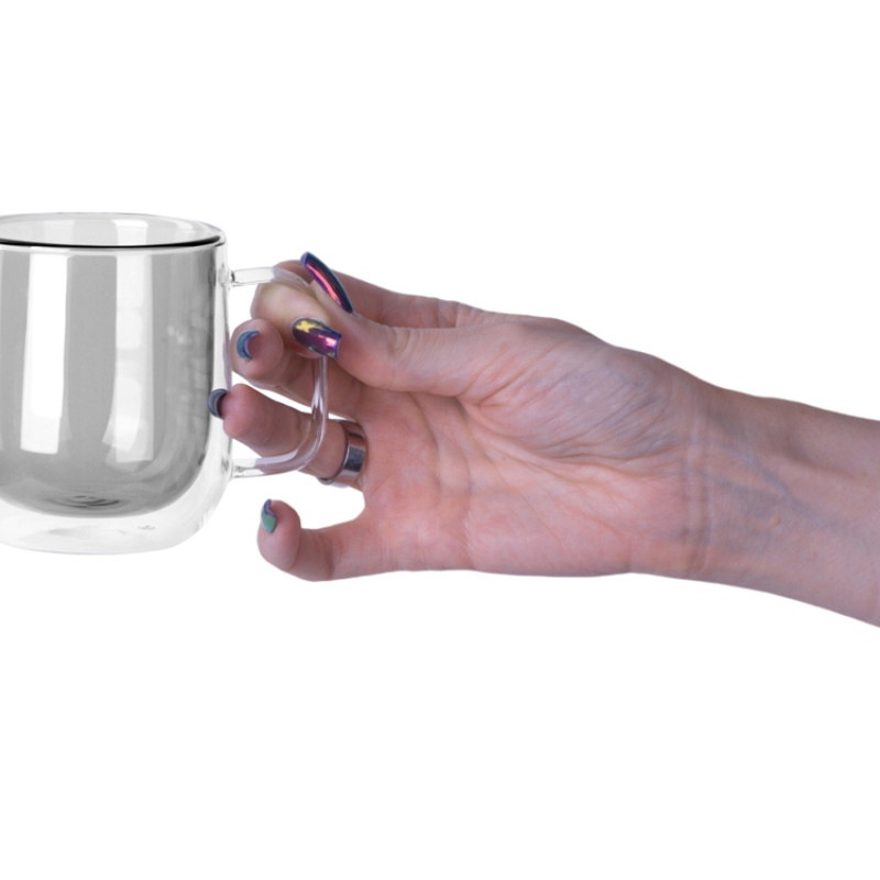 Цветная кружка Ubud с двойными стенками, черный