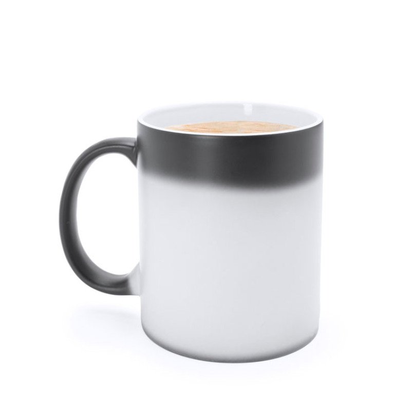 Кружка керамическая OKRA, хамелеон, 350 мл, черный