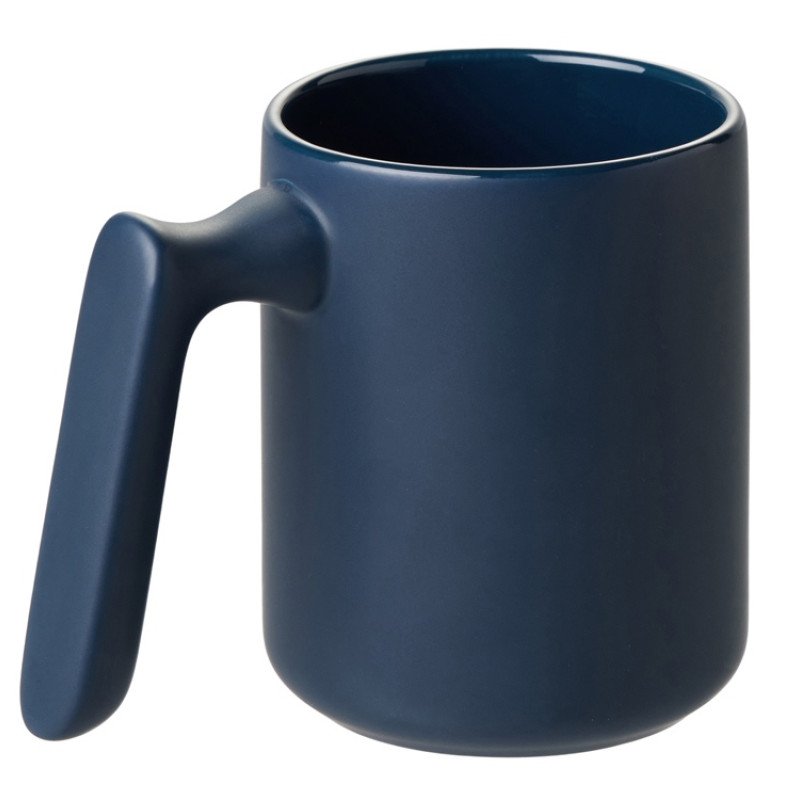 Кружка матовая с прямой ручкой "Axio", 360 мл, темно-синий