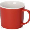 Матовая кружка Nancy 360 мл цветная снаружи, белая внутри, красный