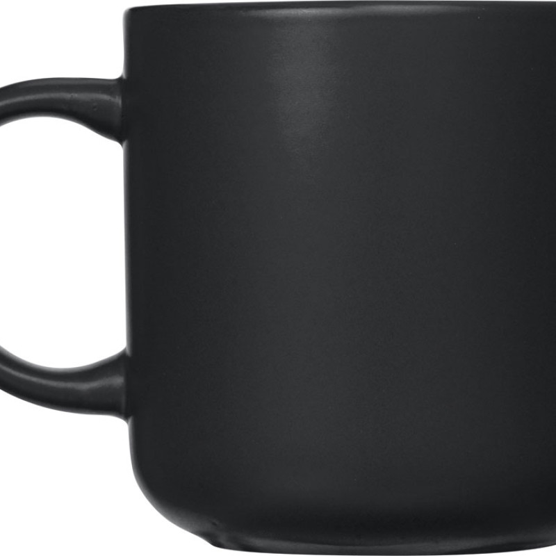 Кружка матовая Rita, 410мл, черный