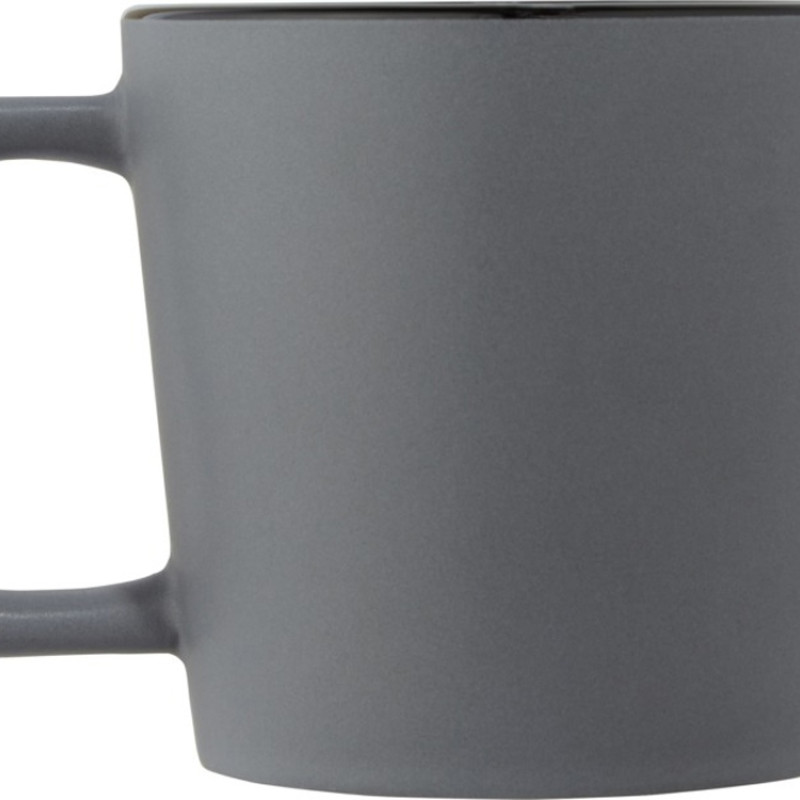 Cali Керамическая кружка объемом 370 мл с матовой отделкой - сплошной черный / Matted Grey
