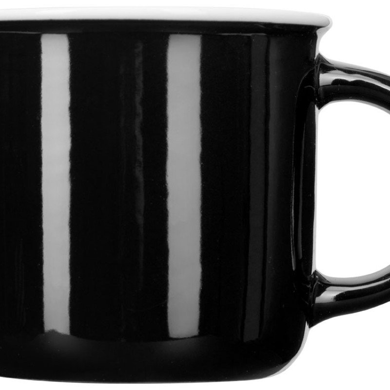 Кружка с каймой "Countryside M", черный 410ml