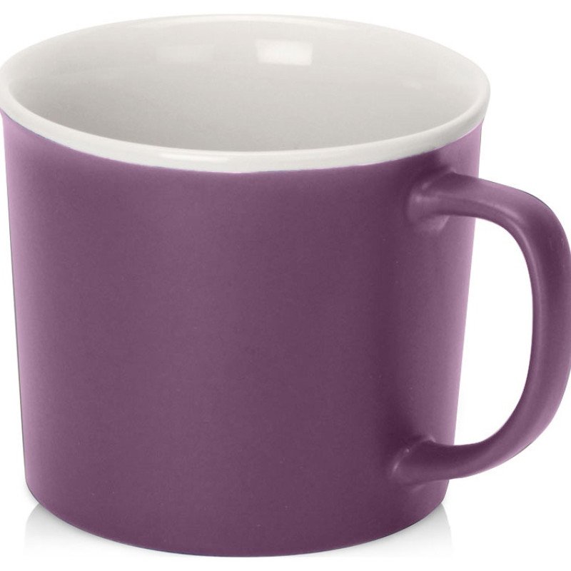 Матовая кружка Nancy 360 мл цветная снаружи, белая внутри, фиолетовый