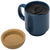 Кружка Denpasar с пробковым дном и крышкой, цветная с двух сторон, бензиновый синий