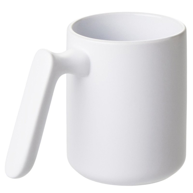 Кружка матовая с прямой ручкой "Axio", 360 мл, белый