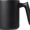 Кружка матовая с прямой ручкой "Axio", 360 мл, черный