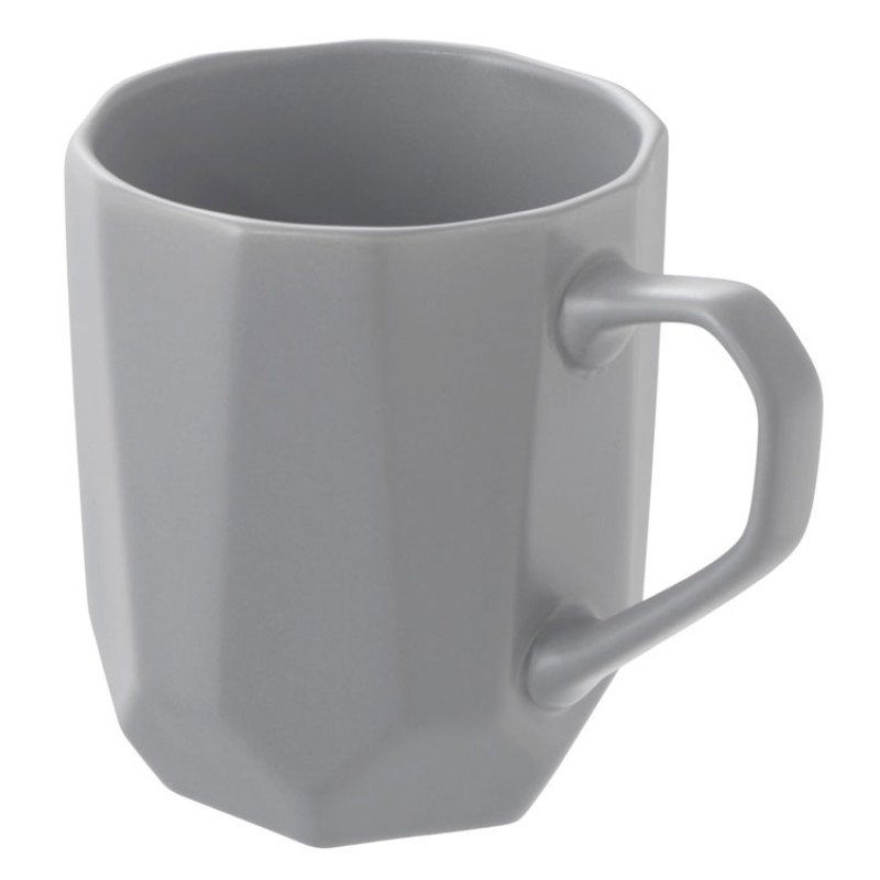 Кружка с гранями Amery, 310мл, серый матовый