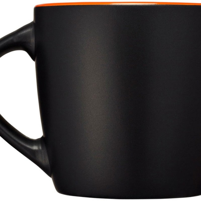 Керамическая чашка Riviera, черный/оранжевый
