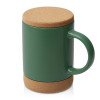 Кружка 450 мл с пробковым дном с крышкой "Корк & Бон", глубокий зеленый