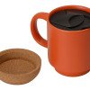 Кружка Denpasar с пробковым дном и крышкой, цветная с двух сторон, оранжевый (Р)