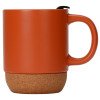 Кружка Denpasar с пробковым дном и крышкой, цветная с двух сторон, оранжевый (Р)