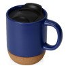 Кружка Denpasar с пробковым дном и крышкой, цветная с двух сторон, синий