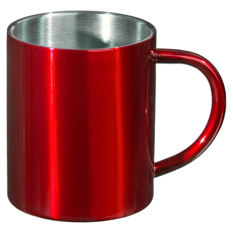Стальная кружка с двойными стенками "Altai", красный (P)