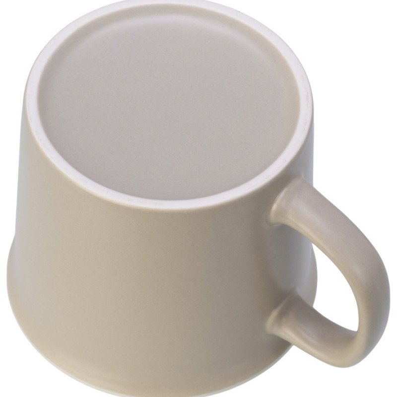 Матовая кружка Nancy 360 мл цветная снаружи, белая внутри, бежевый