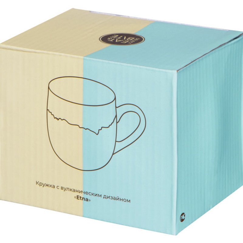 Кружка с вулканическим эффектом по краю Etna, 440 мл, синий