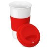 Кружка с силиконовой крышкой и манжетой «Нью-Йорк» 300мл, красный