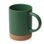 Кружка 450 мл с пробковым дном "Корк & Бон", глубокий зеленый
