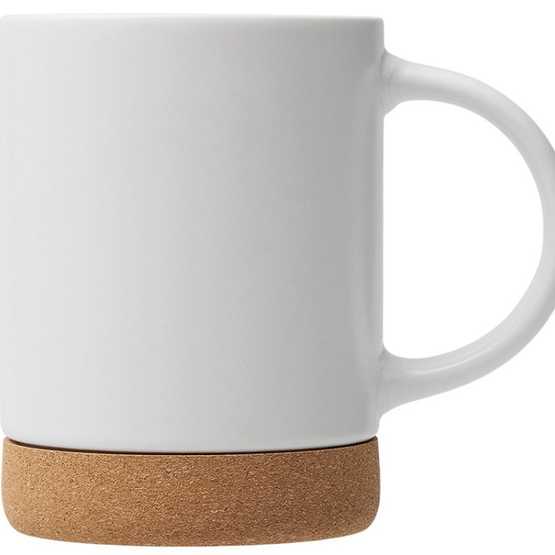 Кружка 450 мл с пробковым дном "Корк & Бон", белый