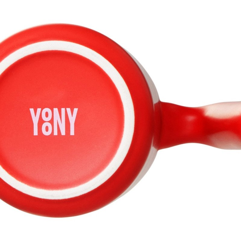 Кружка матовая с прямой ручкой "Axio", 360 мл, красный