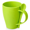 Пшеничная кружка Nina с ложкой, 300ml зеленое яблоко 375C