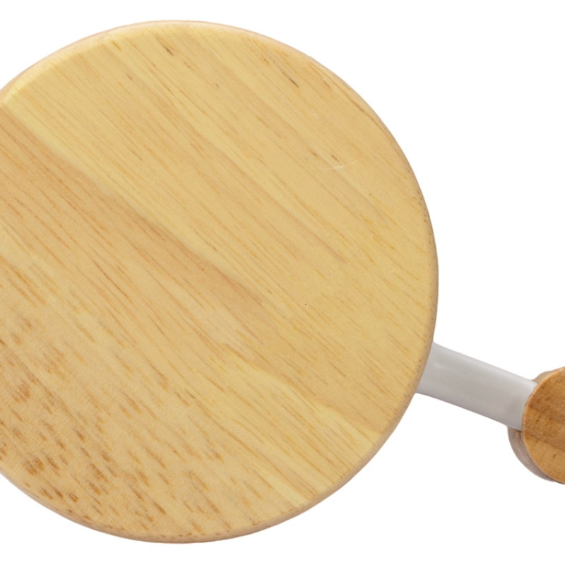 Кружка с ручкой и крышкой из каучукового дерева Jeny, белый