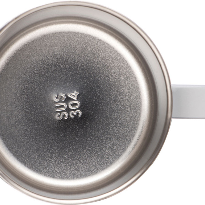 Кружка стальная Alaska с крышкой слайдером, powder coating, белый (Р)