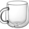 Кружка с двойными стенками с широкой ручкой "Fog", прозрачный