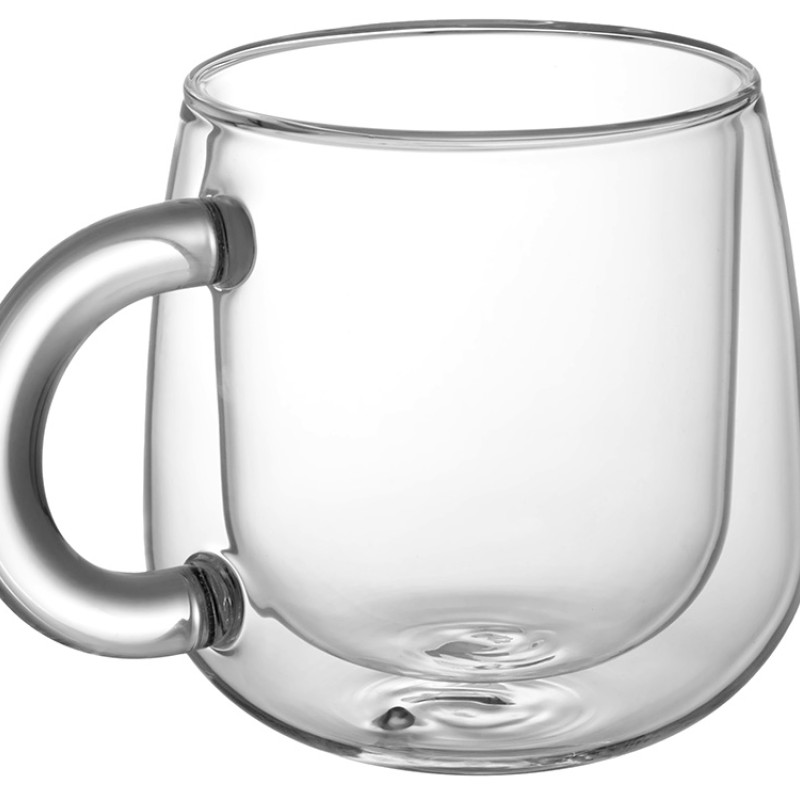 Кружка с двойными стенками с широкой ручкой "Fog", прозрачный