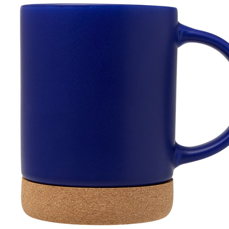 Кружка 450 мл с пробковым дном "Корк & Бон", глубокий синий