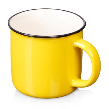 Кружка с каймой "Countryside M", желтый 410ml