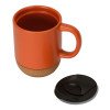 Кружка Denpasar с пробковым дном и крышкой, цветная с двух сторон, оранжевый (Р)